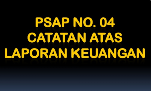 Bimtek Penyusunan Catatan Atas Laporan Keuangan